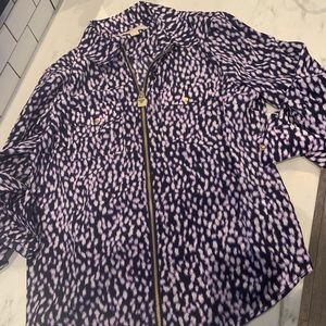 COPY - Michael Kors purple print blouse